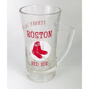Vintage Boston Red Sox Fenway Park Beer Glass Mug 6" Tall Baseball Memorabilia